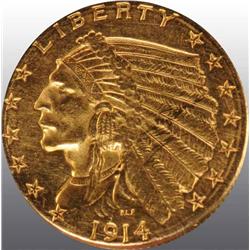 1914-D Indian Head $2 ½.