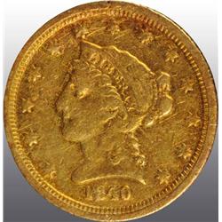 1840-D Coronet Gold Eagle $2 ½.