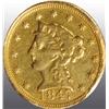 Image 1 : 1847-C Coronet Gold Eagle $2 ½.