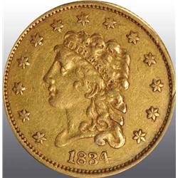 1834 Classic Head Quarter Eagle $2 ½.