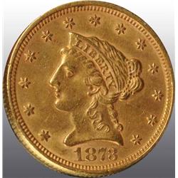 1873 Closed 3 Coronet Gold Eagle $2 ½.