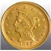 Image 1 : 1846-O Coronet Gold Eagle $2 ½.