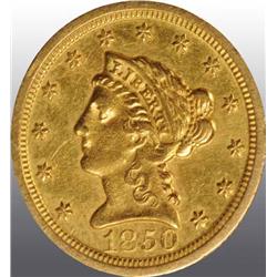 1850-C Coronet Gold Eagle $2 ½.