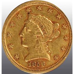 1856 Coronet Gold Eagle $2 ½ XF 45.