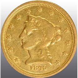 1840-O Coronet Gold Eagle $2 ½.