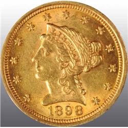 1898 Coronet Gold Eagle $2 ½.