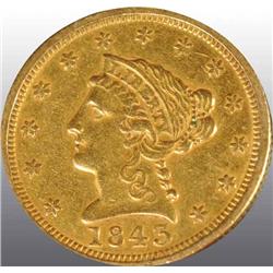 1843 Coronet Gold Eagle $2 ½.