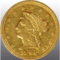 1846-D Coronet Gold Eagle $2 ½.