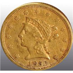 1853 Coronet Gold Eagle $2 ½.