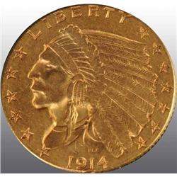 1914-D Indian Head $2 ½.