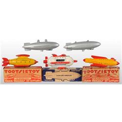 Lot of 5: Tootsie Toy Buck Rogers Die-Cast Toys.