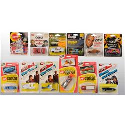Lot of 12: Corgi Junior TV Vehicle Die-Cast Toys.