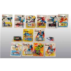 Lot of 14: Corgi Junior Super Hero Die-Cast Toys.