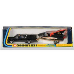 Corgi No. 3 Bat Boat on Trailer Die-Cast Gift Set.