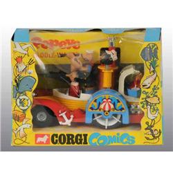 Corgi No. 802 Popeye Paddle Wagon Die-Cast Toy.