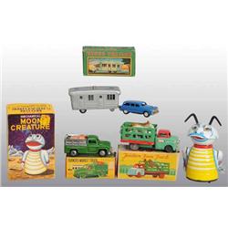 Lot of 4: Tin Friction Toys.