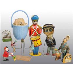Lot of 7: Miscellaneous Wind-Up Toys.