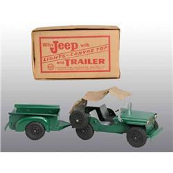Pressed Steel Marx Willys Jeep Toy.