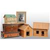 Image 1 : Lot of Tin Boxes, Wooden Houses, & Accessories.