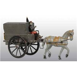 Tin Horse-Drawn Wagon Toy.