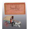 Image 1 : Tin Hand-Painted Horse-Drawn Cart Flywheel Toy.