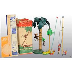 Lot of 5: Monkey Toys.