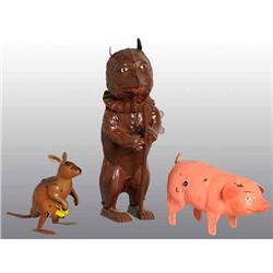 Lot of 3: Animal Wind-Up Toys.