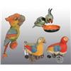 Image 1 : Lot of 4: Tin Parakeet Toys.