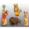 Image 1 : Lot of 4: Tin Bear Wind-Up Toys.