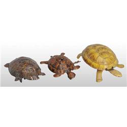 Lot of 3: Tin Turtle Toys.
