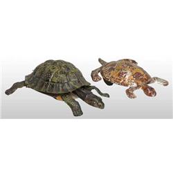 Lot of 2: Tin Litho & Hand-Painted Turtle Toys.