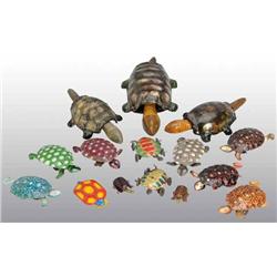 Lot of 15: Tin Turtle Toys.