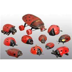 Lot of 11: Lady Bug Toys.