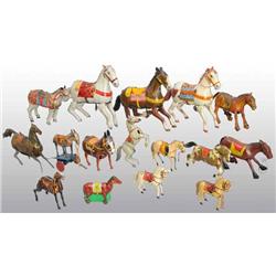 Lot of 16: Tin Horse Toys.