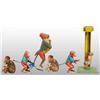 Image 1 : Lot of 6: Tin Monkey Toys.