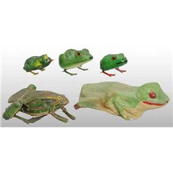Lot of 5: Frog Toys.