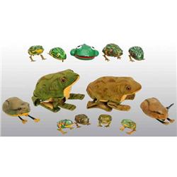 Lot of 13: Frog Toys.