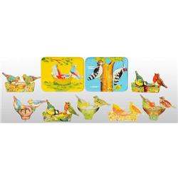 Lot of 9: Tin Litho Clicker Toys.