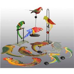 Lot of 10: Balancing Parrot Toys.