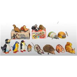 Lot of 14: Animal Friction & Wind-Up Toys.