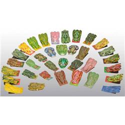 Lot of 34: Tin Frog Clicker Toys.