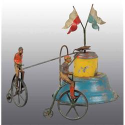 Tin Hand-Painted Bicycle Wind-Up Toy.