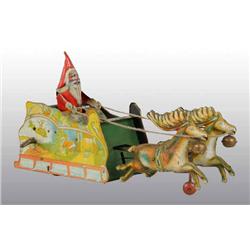 Tin Strauss Santee Claus Sleigh Wind-Up Toy.