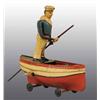 Image 1 : Tin Hand-Painted Man Rowing Boat Wind-Up Toy.