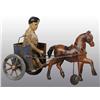 Image 1 : Tin Hand-Painted Horse Cart Wind-Up Toy.