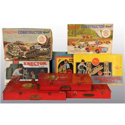 Lot of 5: Erector Construction Sets.
