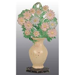 Cast Iron Cosmos Flowers Doorstop.
