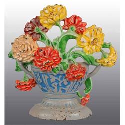 Cast Iron Zinnias Doorstop.