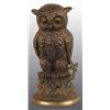 Image 1 : Cast Iron Owl on Stump Doorstop.