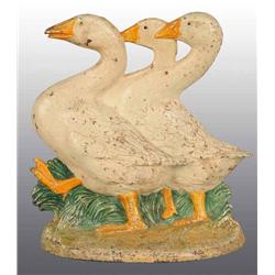 Cast Iron Three Geese Doorstop.